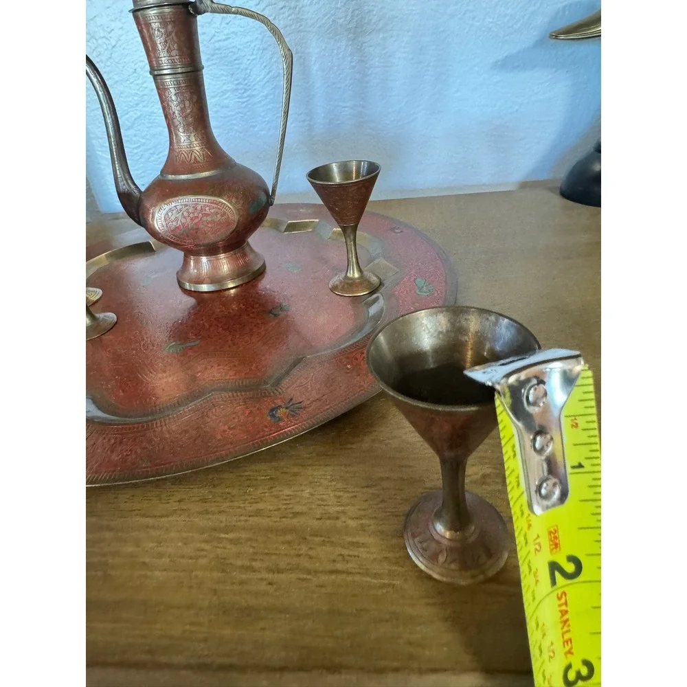 Vintage‎ Dallah Enameled Tea Pot Set